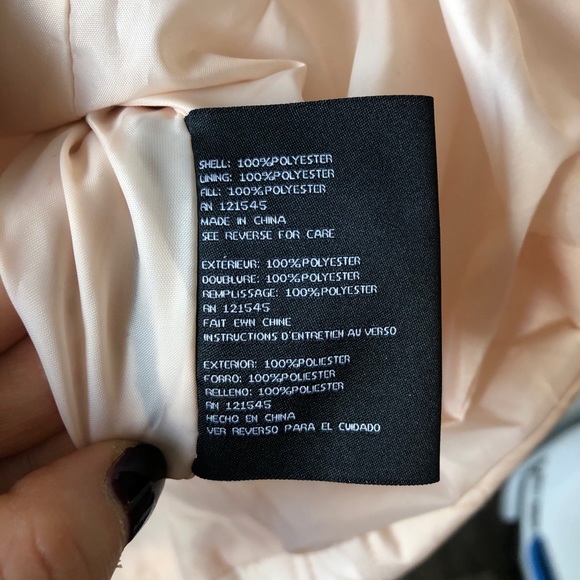 London Fog Cream Quilted Puffer Jacket Size Small - Picture 9 of 10